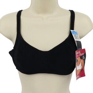 Vintage Barely There 36B Style 4328 Solid Black Underwire Microfiber Bra NEW NWT